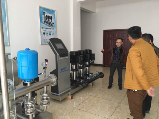 巴中恩陽自來水公司考察我公司供水設(shè)備